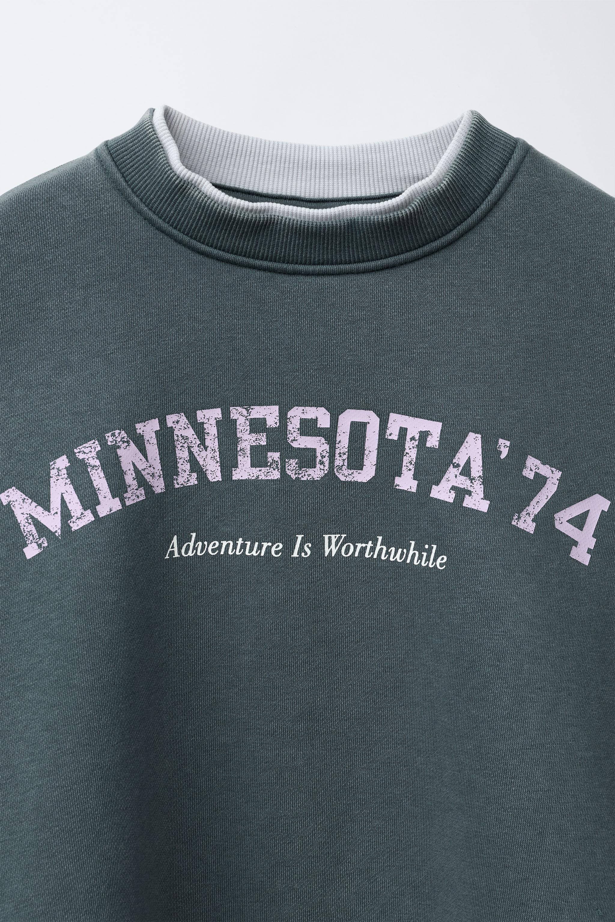 TEXT SWEATSHIRT AND RIBBED LEGGINGS SET